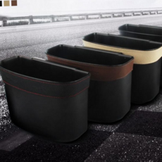 자동차 쓰레기통 휴지통 수납함 차량 방수 정리함 용 캠핑용, 1개, 브라운