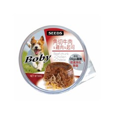 惜時 Boby 狗罐頭 機能愛犬餐罐 80g 雞肉蔬菜, 24個, 牛 + 雞