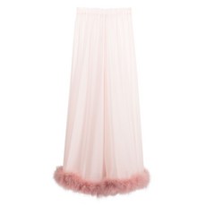 슬리퍼 페더 트리밍 파자마 하의