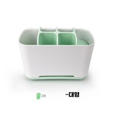 칫솔홀더 욕실 치약 정리 4슬롯 전동 보관, 1개, 그린 대형