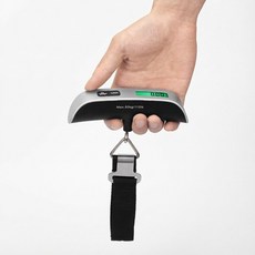 아그레가 휴대용 여행용 손저울, 1개, 메탈실버(스트랩)