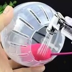 햄스터용 소동물용 햄스터헬스볼 투명한 운동용 운동볼 런닝휠볼, 1개, DSAM 2거치형햄스터볼12cm