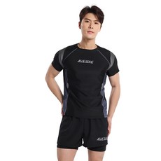수영복 남성 세트 속건성 반팔 수영복 스포츠 온천 남성용