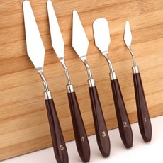 페인팅도구 취미미술 유화 아크릴 페인팅 나이프 5종 컬러믹싱나이프 드로잉 미술용, 기본
