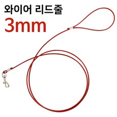 애견 와이어 리드줄3mm 강아지 개목줄 반려견 이동줄, 상세페이지 참조