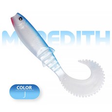 [루어 낚시 베이트] MEREDITH 70mm 90mm 110mm 식인종 곡선 꼬리 인공 워블러 미끼 소프트 실리콘 웜 배스 루어 수플레, [00] 90mm 10pcs, [00] J