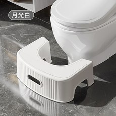 孕婦馬桶凳 兒童成人加厚防滑踩腳凳 蹲坑神器, 純白 可手提