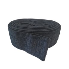 긍정미공방 다이아패턴 컬러 허리고무밴드 50mm 4마, 1개, 블랙