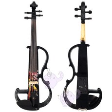 Elegant DSZ系列 電小提琴 (白/黑) 附贈書、貼紙、松香、書籤尺、擦琴布、調音器, 黑底日系,全配