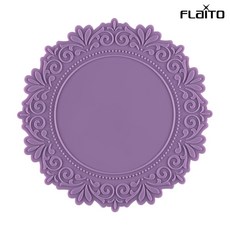 아트박스/플라이토 국산 플라이토 실리콘 프리스 컵받침 12cm, 라벤더퍼플