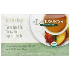 Davidson's Organics Tulsi 진저 레몬 포장되지 않은 티백 100개, 카모마일 꽃, 1개