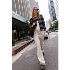 ZARA 자라 엘라스틱 웨이스트 와이드 팬츠 - 크림 134759