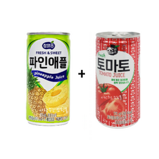 참맑은 파인애플 175ml(30캔) + 참맑은 토마토 175ml(30캔), 60개, 175ml