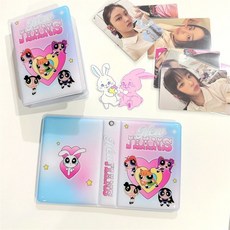 臺灣出貨-韓國Newjeans鯨女團3寸拍立得相冊愛豆專輯小卡單格卡冊追星收納, 02卡通款卡冊（可放28張小卡）