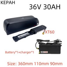 Hailong 오리지널 리튬 배터리 내구성 18650 배터리 36V 20AH 30A 42V 200 0mAH 30000mAH BMS 350W 500W 750W 1000W, XT60-30AH Charger 1, 1개