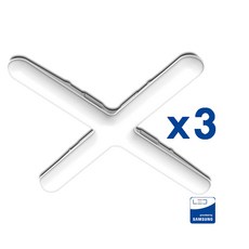 인아웃조명 LED 십자등 60W 2+1 총 3개 묶음 발송 플리커프리 전등 형광등 마트 가게 방 창고, 3개묶음