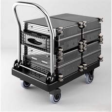 원풍룽 무소움 구르마 접이식 손수레 운반카트, 블랙, 1개