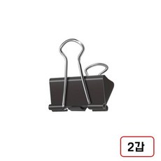 화신) 블랙 더블클립(50PCS), 2개, 소(19mm/N3033223)