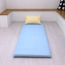 시어서커 시원한 여름용 멀티싱글 1인 양면사용 두꺼운 요매트 3단 바닥요 손님용매트 까는이불 4colors, 시어서커 스카이
