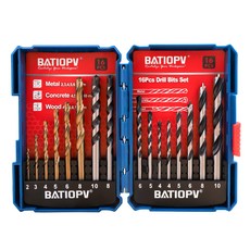 BATIOPV 철공 콘크리트 목공 3종세트 케이스+드릴16p, 개, 1개