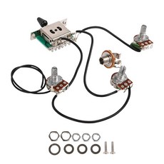 Yibuy 크롬 Circuit wiring harness 500k Pots For 일렉트릭 기타 3 싱글 픽업