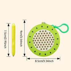 자석 볼 드로잉 보드 어린이 태블릿 스케치 스타일러스 포함 몬테소리 교육 여행 활동 장난감, 07 kiwi fruit