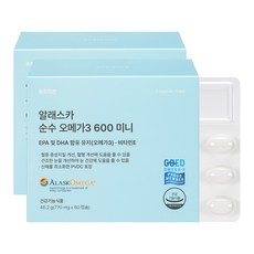 유트리션 알래스카 순수 오메가3 600 미니, 2개, 60회분, 2개