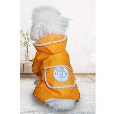 희미몰 반려견 방수비옷 레인코트 우비 비옷 귀여운우비 방수우비 강아지비옷, 노랑, 1개