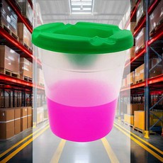 미술물통(흘림방지) 물통베이스 학원 휴대용 물감통 물감물통 원형