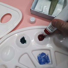 손걸이형 미술 팔렛트 도구 유화 채색 페인팅 붓 취미