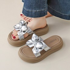 Modern Fashion 여성 리본 통굽 슬리퍼 고급감 샌들 F79