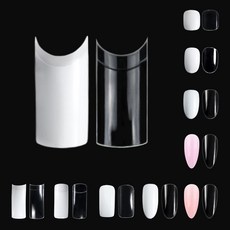 국내산 턱 있는 C커브 네일 리필팁 연장팁 인조손톱 50개입, 1개, C커브 네추럴 50p 7호