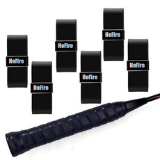 HoFire 테니스 라켓 그립 테이프 - 6팩 드라이 오버그립 테니스 피클볼용 초흡수성 필 내구성 있는 그립으로 강화, 6-Pack Black