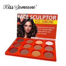 Kiss Someone FACE SCULPTOR 12色粉餅 啞光修容腮紅高光遮瑕, 1個, 6018