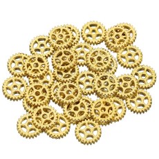 DIY復古齒輪飾品配件 古青金色朋克風小掛件 多款機械齒輪吊墜 閤金材質耐用 打造個性飾品, 1個, 金色