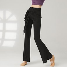 시우리치 힙커버 플레어 요가 팬츠 라틴 라인 댄스 랩바지