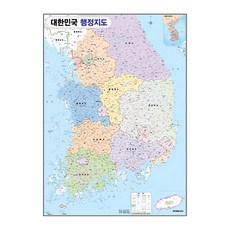 Jido.com 覆膜型大韓民國行政地圖 78 x 110 cm + 世界地圖 + 收納盒, 1套
