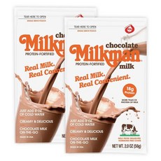 우유 밀크 파우더 가루 분말 Milkman 밀크맨 저지방 건조 정말 편리함 1회 제공량당 8g 단백질 비타민 AD 함유 안정 호르몬 무첨가 코셔 보관 용이 산 32온스 10개입