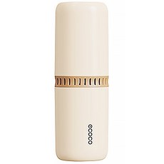 【ECOCO】意可可旅行洗漱杯 牙刷收納盒 旅行洗漱套裝 漱口杯 刷牙杯 便攜式牙膏盒, E25069奶油色, 1個