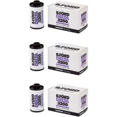 Ilford 1887710 델타 3200 프로페셔널 흑백 인쇄 필름 13535mm ISO 36 노출 3팩