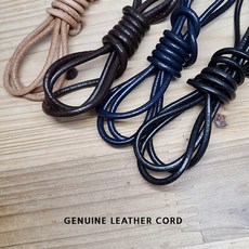[비즈엔케이] 천연소가죽 통가죽끈 가죽공예부자재 만들기재료 2 / 3mm, 2mm, 블랙, 1개