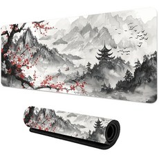 사쿠라 마우스패드 오피스 게임 e스포츠 공용 400*900*4MM, 1개, 스타일 3