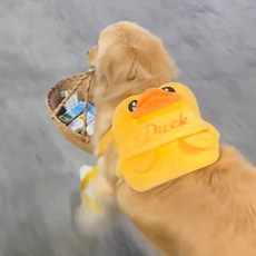 강아지 백팩 가방 대형견용 캐리어 오리 거북이 돌고래, 60kg 미만 대형견용, 133개, 노란 오리 배낭