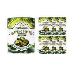 푸드올마켓_ 데라카나스타 할라페뇨 페퍼스 슬라이스 3kg 한박스 (3kg x 6ea), 6개
