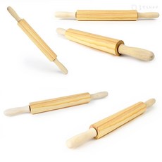 올짱 회전형 원목 반죽 밀대 제빵 제과용 주방도구 제과도구