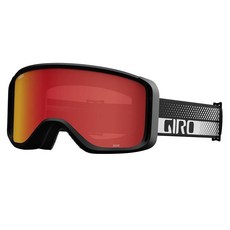 Giro Sagen 성인용 스노우 고글 - 울트라 블랙/옐로우 렌즈가 있는 레드 플로우 스트랩 212470, 블랙/화이트 플로우 - 앰버 스칼렛 (39% Vlt -