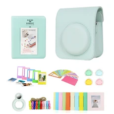 fujifilm 호환용 Instax Mini 12 PU 케이스 용 7-in-1 카메라 가방 64 포켓 사진 앨범 다채로운 프레임 셀, 05 7in1 Green