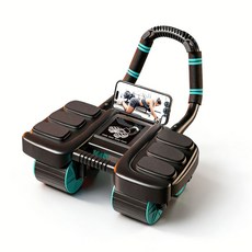 BIKASU 고급형 무소음 AB 슬라이드 롤 아웃 복근 복근운동기구 ab 파워휠 롤러 홈트 운동기구, 블랙, 468