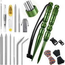 시메야오 12개 2025 업데이트 파라코드 FID 노터 도구 세트 스테인리스 스틸 말린스파, Blue, 1개