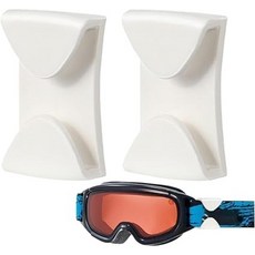 Jizlan 겨울 스포츠 고글 그립 2개 - 스키 클립 스노보드 헬멧 그립 고글용 미끄럼 방지 유지 시스템 (화이트) 253665, 화이트